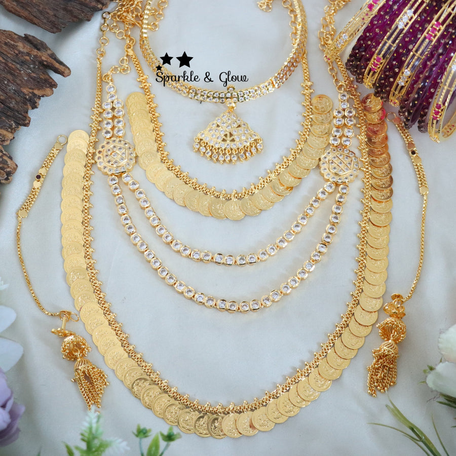 Premium Micro Gold Plated Bridal Jewellery Set – Stunning Gold Look Finish for Bridal & Festive Wear!!
Wedding Season Sale Get 15% discount on sitewide
Get Free Gift Above 10k
Get Free Shipping above 7.5k &30k(Domestic&International)
Get 7% discount on First Order

1.ID L-24016,Set-26219,S-30350,E-30829,EC-24097
2.ID L-14110,ML-24006,S-19799,C-23997,E-24108,EC-24092
3.ID L-17657,Set-30919,C-24802,E-24108,EC-24092
4.ID L-19856,Set-30894,S-13782,E-24107,EC-24096
5.ID Set-30874,S-30937,C-30874,E-30829,EC-24097