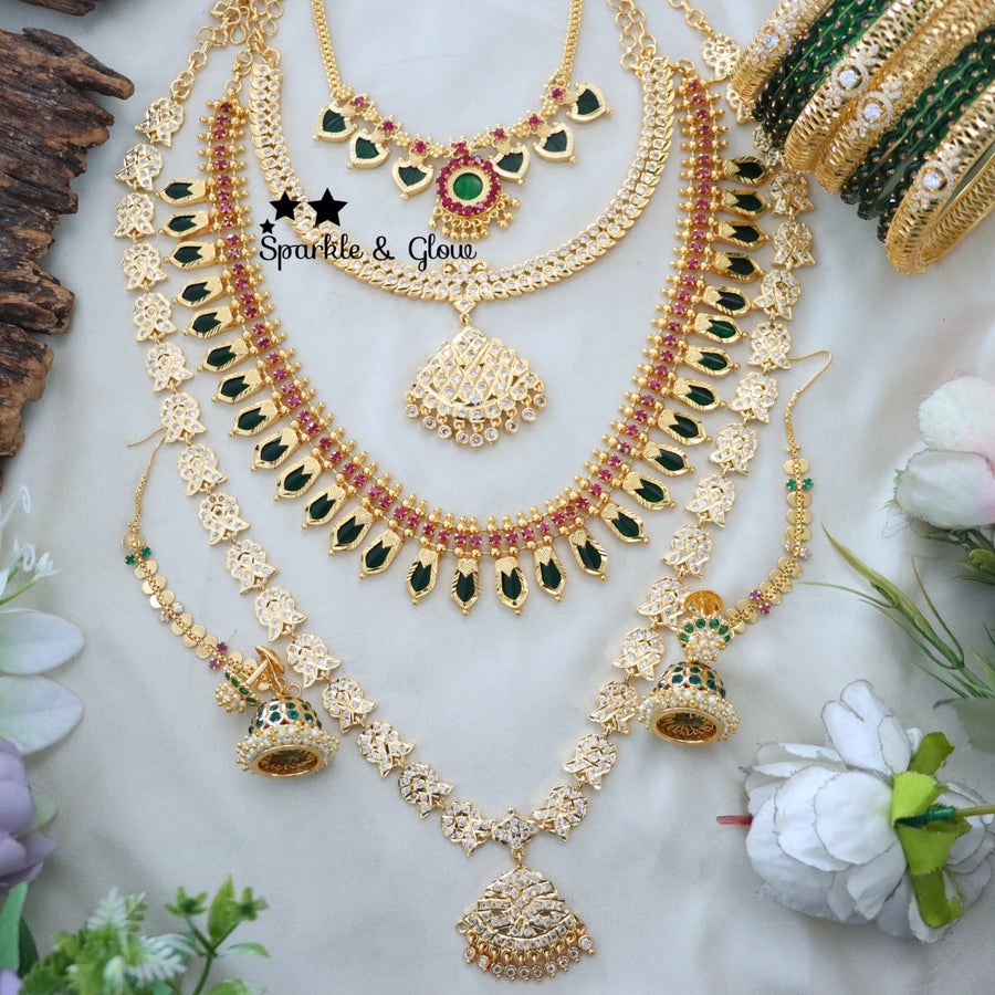 Premium Micro Gold Plated Bridal Jewellery Set – Stunning Gold Look Finish for Bridal & Festive Wear!!
Wedding Season Sale Get 15% discount on sitewide
Get Free Gift Above 10k
Get Free Shipping above 7.5k &30k(Domestic&International)
Get 7% discount on First Order

1.ID L-24016,Set-26219,S-30350,E-30829,EC-24097
2.ID L-14110,ML-24006,S-19799,C-23997,E-24108,EC-24092
3.ID L-17657,Set-30919,C-24802,E-24108,EC-24092
4.ID L-19856,Set-30894,S-13782,E-24107,EC-24096
5.ID Set-30874,S-30937,C-30874,E-30829,EC-24097