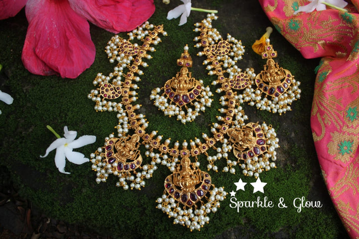 Royal Kemp stones lakshmi gutta pusalu - Kemp - Sparkle and Glow - Kemp - Back Thread
