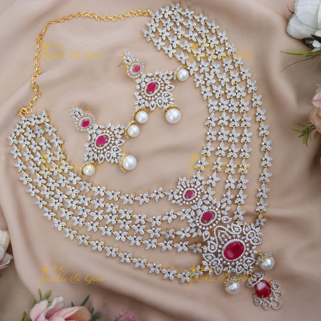 Elegant GJ Polish Floral Multilayer Necklace - Multi