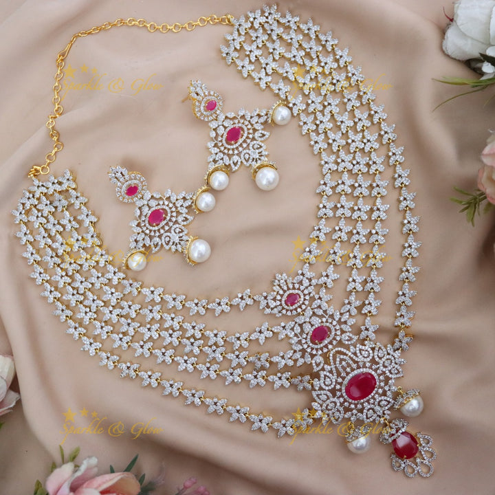 Elegant GJ Polish Floral Multilayer Necklace - Multi