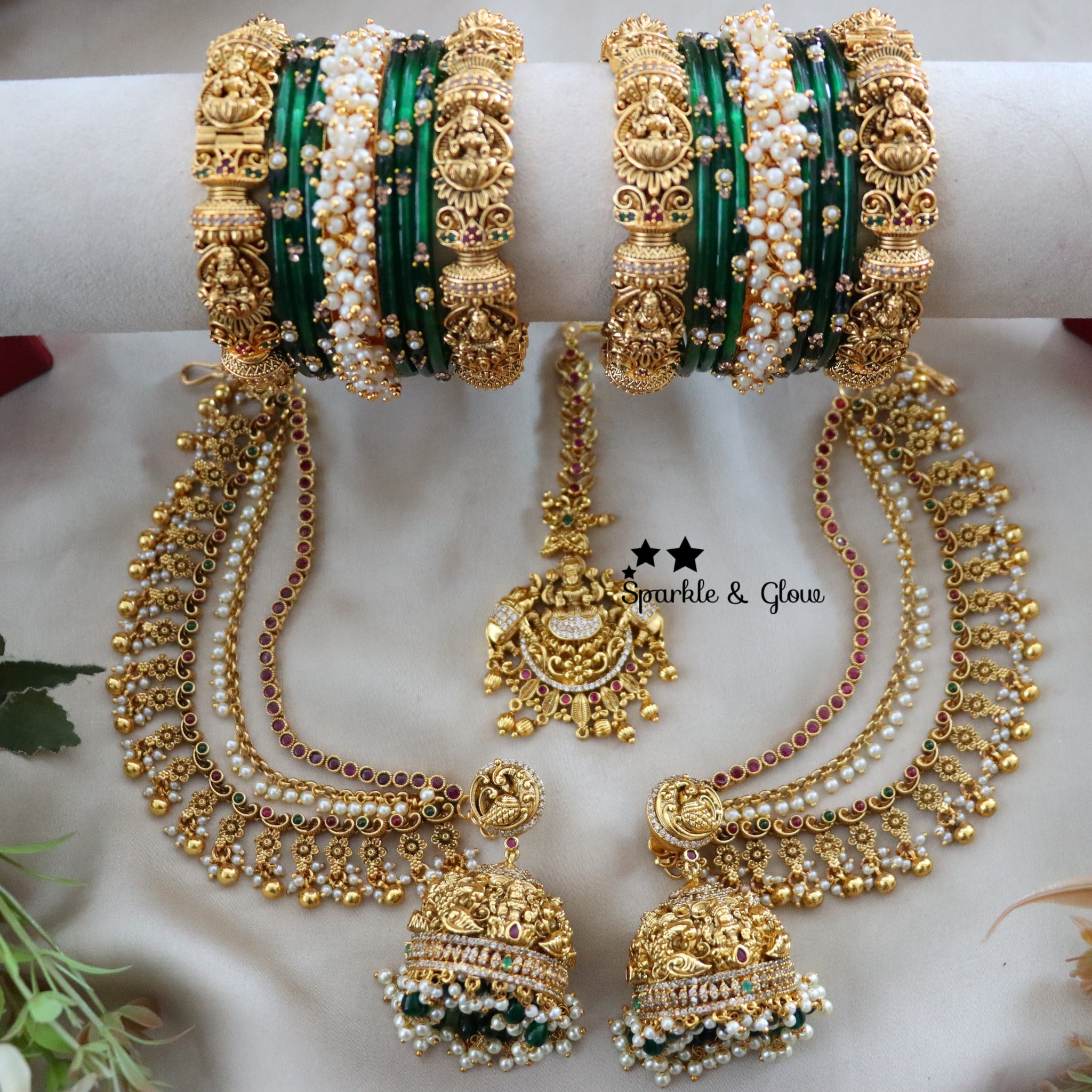 Bridal Jumukas Earchain Combo