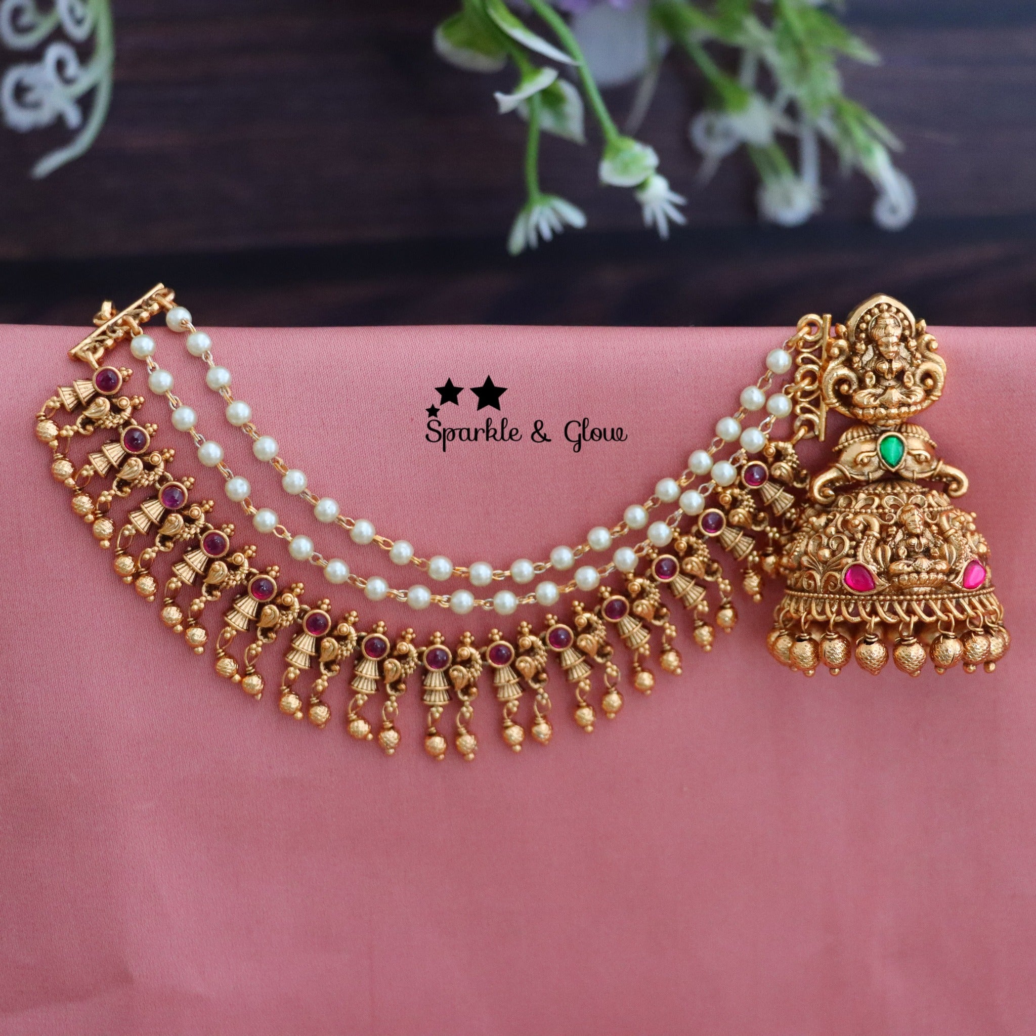 Bridal Jumukas Earchain Combo