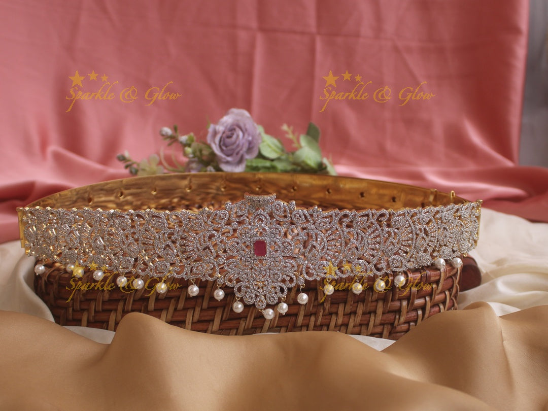 Beautiful GJ Polish peacock carved Hipbelt