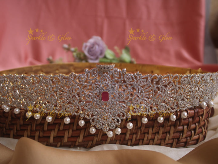 Beautiful GJ Polish peacock carved Hipbelt