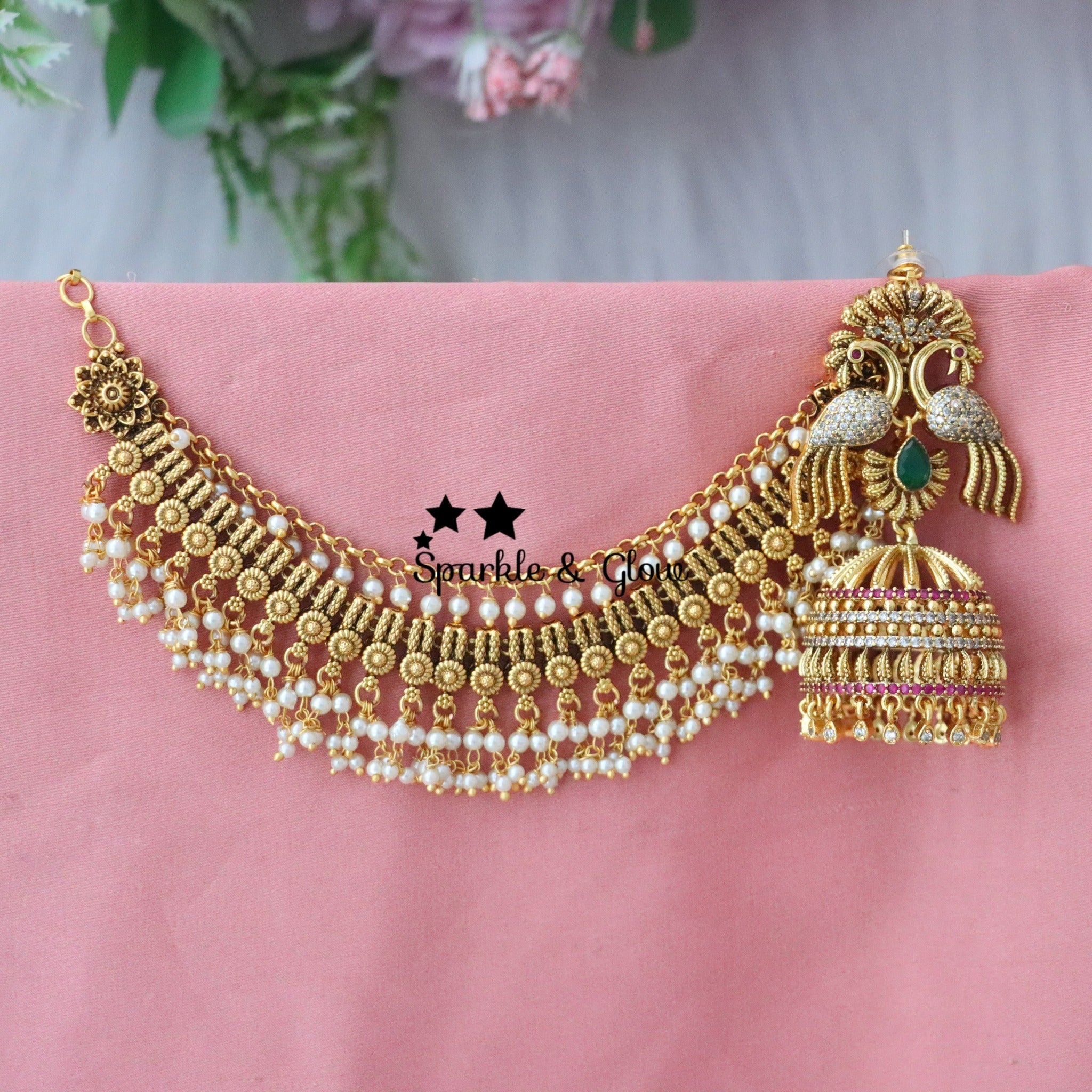 Bridal Jumukas Earchain Combo