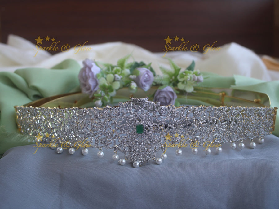 Beautiful GJ Polish peacock carved Hipbelt - Sparkle and Glow