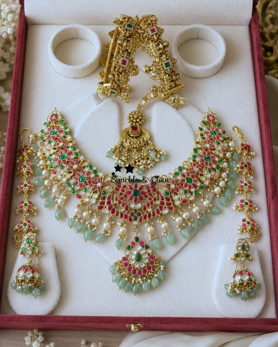 The perfect jewellery set for brides who love timeless elegance. 💍
Wedding Season Sale Get 15% discount on sitewide
Get Free Gift Above 10k
Get free Domestic shipping above 2000/- and for international its discounted shipping
Get 7% discount on First Order

1.ID S-17719,EC-31697,B-14320,1660,M-30628
2.ID S-22644,E-20991,EC-21145,B-6970,M-30660
3.ID S-22661,E-18702,EC-19410,B-20132,1660,M-30628
4.ID S-22650,E-22672,EC-19420,B-20132,M-29027
5.ID S-22640,E-15905,EC-21156,B-24582,M-25119
6.ID S-22658,E-15898,E