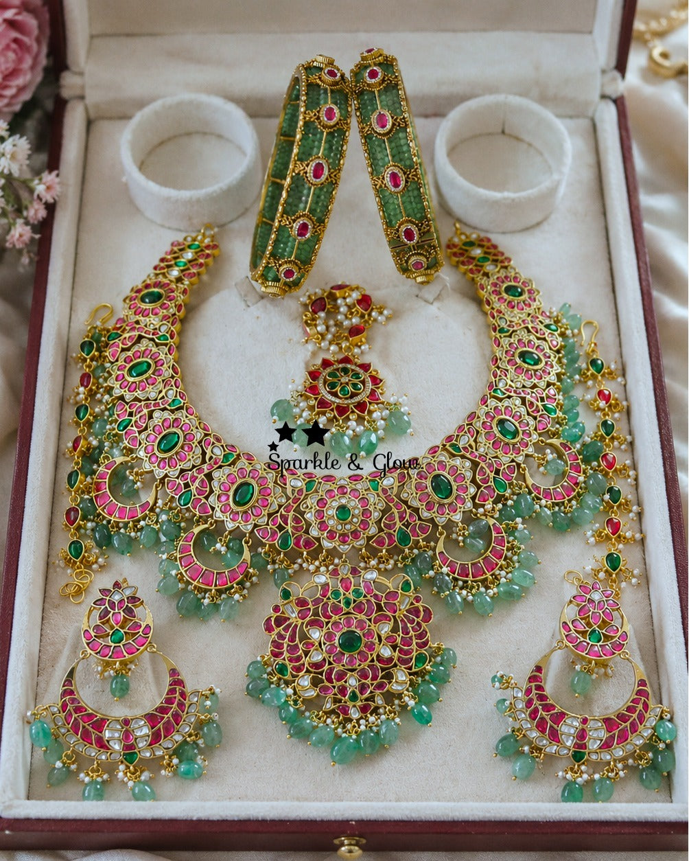 The perfect jewellery set for brides who love timeless elegance. 💍
Wedding Season Sale Get 15% discount on sitewide
Get Free Gift Above 10k
Get free Domestic shipping above 2000/- and for international its discounted shipping
Get 7% discount on First Order

1.ID S-17719,EC-31697,B-14320,1660,M-30628
2.ID S-22644,E-20991,EC-21145,B-6970,M-30660
3.ID S-22661,E-18702,EC-19410,B-20132,1660,M-30628
4.ID S-22650,E-22672,EC-19420,B-20132,M-29027
5.ID S-22640,E-15905,EC-21156,B-24582,M-25119
6.ID S-22658,E-15898,E