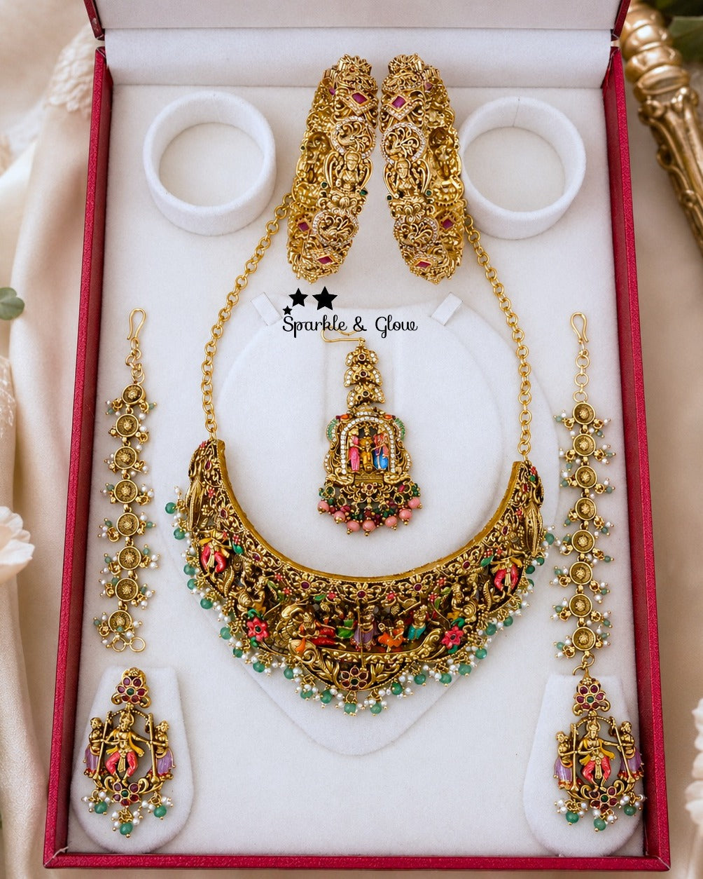 👑 "A touch of temple tradition, a whole lot of bridal elegance!"
Wedding Season Sale Get 15% discount on sitewide
Get Free Gift Above 10k
Get free Domestic shipping
above 2000/- and for international its discounted shipping
1. ID C-3669,EC-31697,B-20130,14320
2.ID C-7928,EC-31685,B-23506,M-15996
3.ID C-3082,EC-31687,B-2945,M-24490
4.ID C-26400,EC-19937,B-31740_2_6,14320,M-26402
5.ID C-26788,EC-31706,B-31738_2_4,M-26404
6.ID C-16175,EC-31705,B-2945,23506,M-16118
7.ID C-22698,EC-31706,B-24607,27439_2_4,M-120