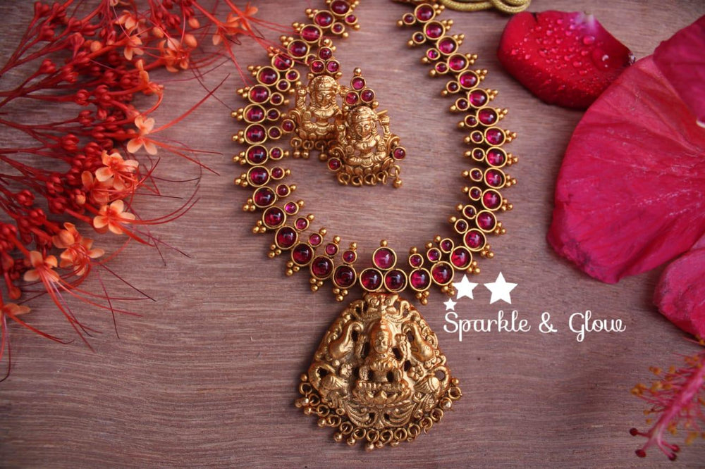 Kemp Stones Lakshmi Short Necklace - Green - Sparkle and Glow
