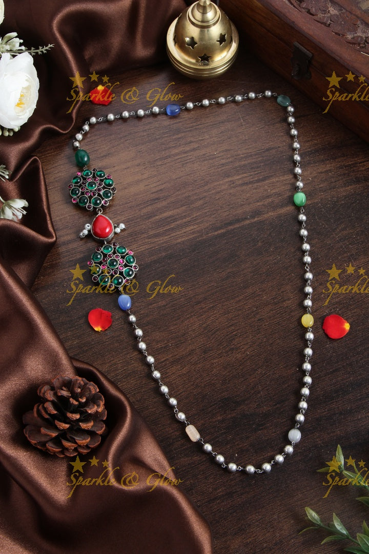 SLA beaded MOP chain - Multi