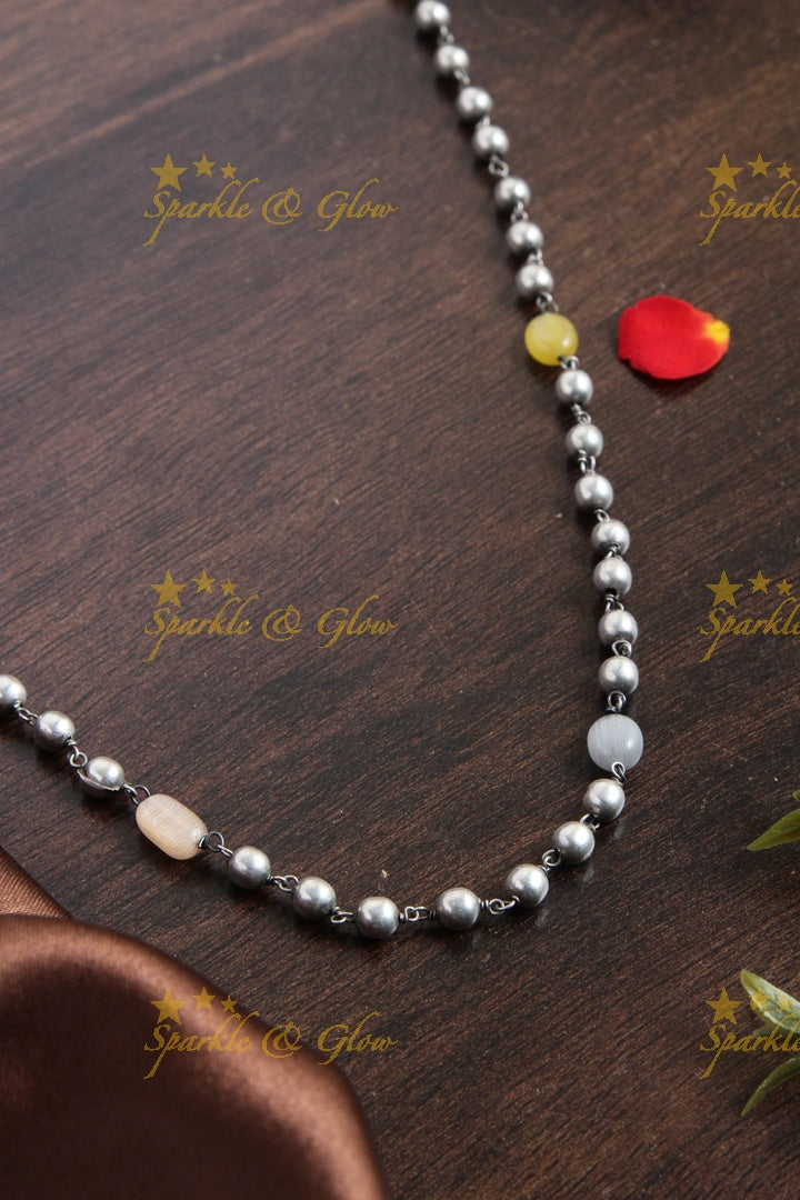 SLA beaded MOP chain - Multi 2