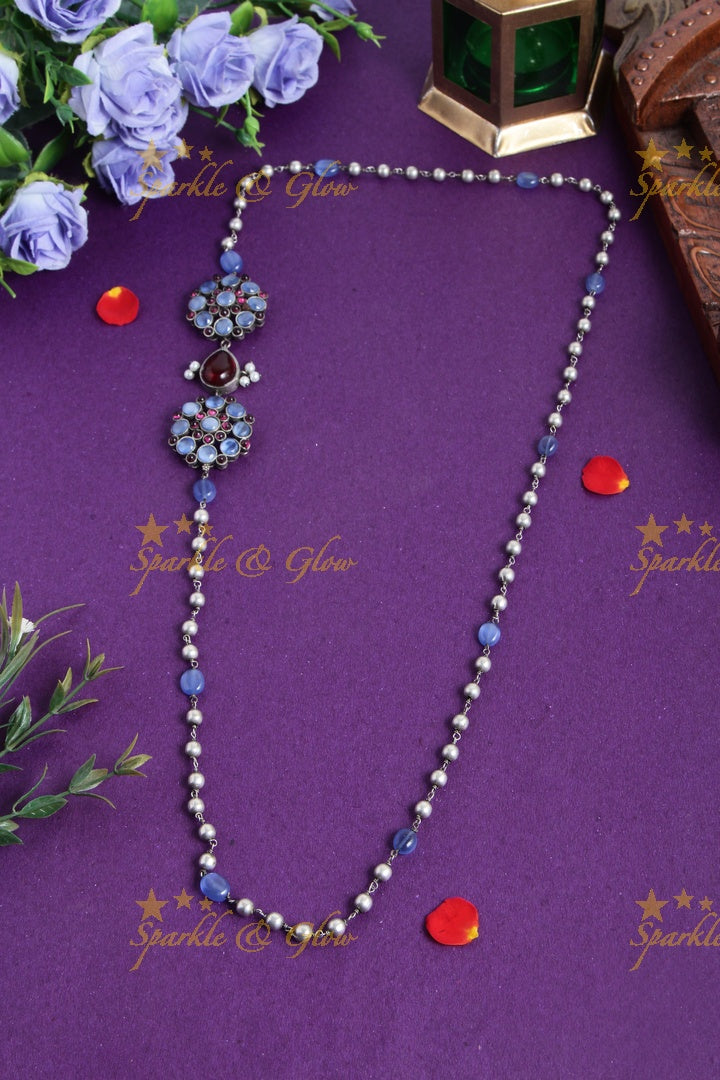 SLA beaded MOP chain - Green Red
