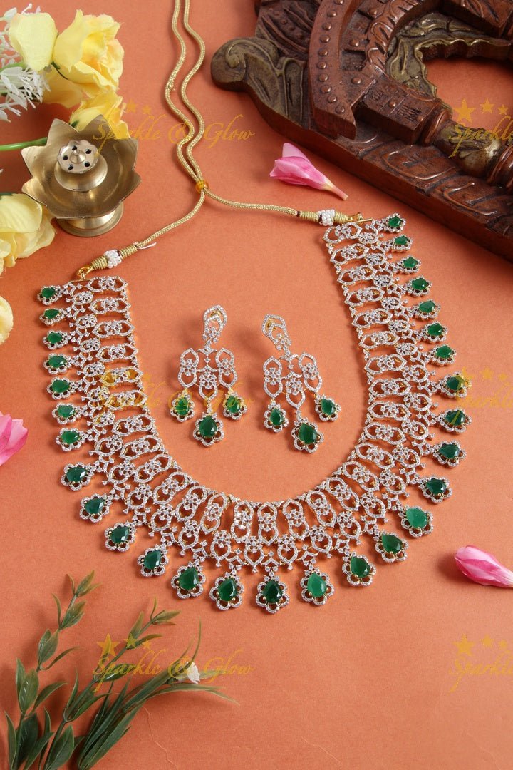 Stunning AD floral haram - Sparkle and Glow - Back Thread - 