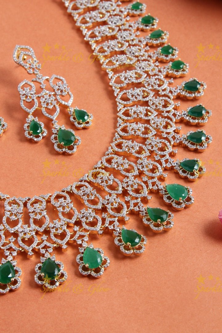 Stunning AD floral haram - Sparkle and Glow - Back Thread - 
