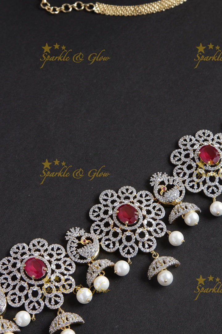 Polished AD Floral Hipchain - Elegant Design