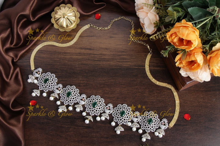 Polished AD Floral Hipchain - Elegant Design