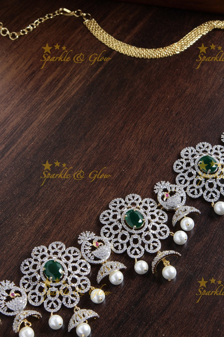 Polished AD Floral Hipchain - Elegant Design