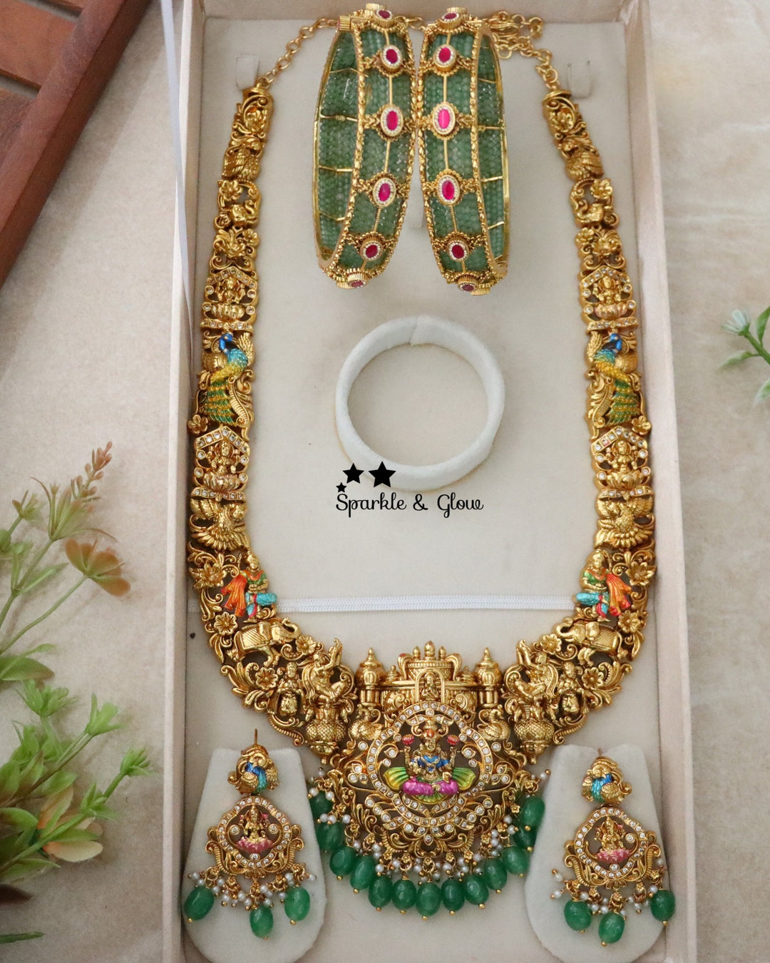 “A bridal look this divine deserves a temple jewellery set 👑✨”
Wedding Season Sale Get 15% discount on sitewide
Get Free Gift Above 10k
Get free Domestic shipping
above 2000/- and for international its discounted shipping

1.ID 32889_2_4
2.ID 32895_2_4
3.ID 32896_2_4
4.ID 32900_2_4
5.ID L-29048,B-20130
6.ID L-27214,B-8130_2_4,31756_2_4
7.ID L-29047,B-31738_2_4,20130
8.ID L-27193,B-24353,31739_2_4
9.ID L-27533,B-24570,24587,24581_2_8
10.ID L-25638,E-2769,B-24582

visit website to place your order, link in t