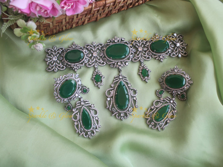 Statement Victorian AD emerald choker