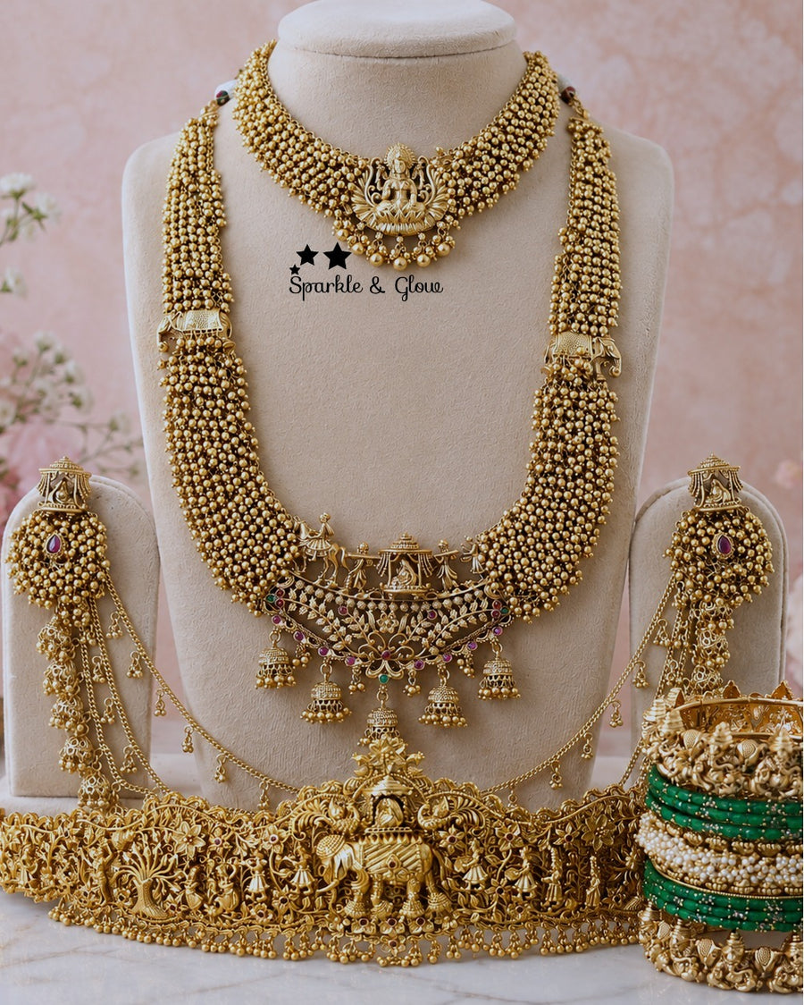 👑 Your bridal look deserves this royal Guttapusalu moment!
Wedding Season Sale Get 15% discount on sitewide
Get Free Gift Above 10k
Get free Domestic shipping
above 2000/- and for international its discounted shipping

1.ID L-455,C-259,E-17101,EC- 818,H-5963
2.ID L-19955,C-16174,EC-31714,H-30296
3.ID L-8093,C-8529,EC- 12949,H-30296
4.ID L-7949,C-1192,EC-31681,H-5963
5.ID L-2023,C-13722,EC-12951,H-8798
6.ID L- 6544,C-3064,E-11245,EC-31709,H-7695
7.ID L-27542,C-32460,E-17101,EC-24320,H-30296
8.ID L-27539,C-1