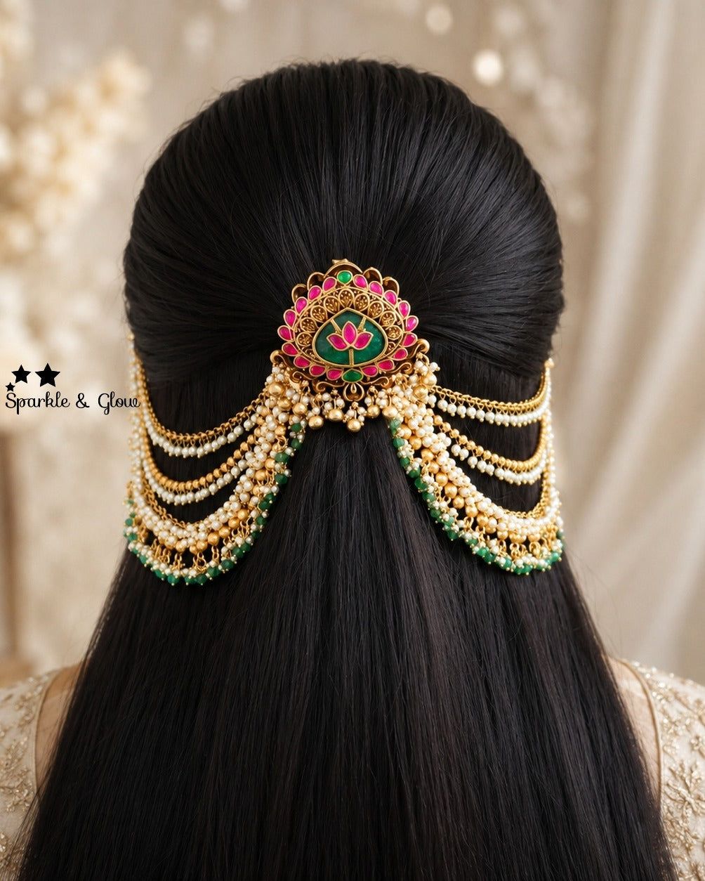 🌸 “The hair accessory that instantly gives you a royal look!”
Wedding Season Sale Get 15% discount on sitewide
Get Free Gift Above 10k
Get free Domestic shipping
above 2000/- and for international its discounted shipping

1.ID J-32837,EC-31714
2.ID J-16438,EC-31714
3.ID J-10782,EC-31714
4.ID J-19726,EC-31714
5.ID J-26758,EC-31714
6.ID J- 30070,EC-31714
7.ID J-21525,EC-31714
8.ID J-32839,EC-31714 

visit website to place your order, link in the bio
www.sparkleandglow.co.in
Note: We don't take orders from an