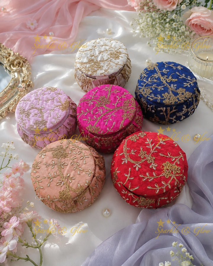 Embroidered 5" Matki Pot - Perfect Wedding Return Gift- Set of 6pcs