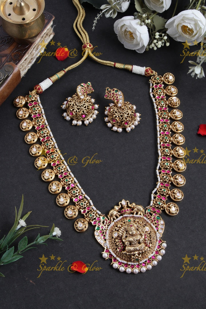 Beautiful Lakshmi jadau coin haram