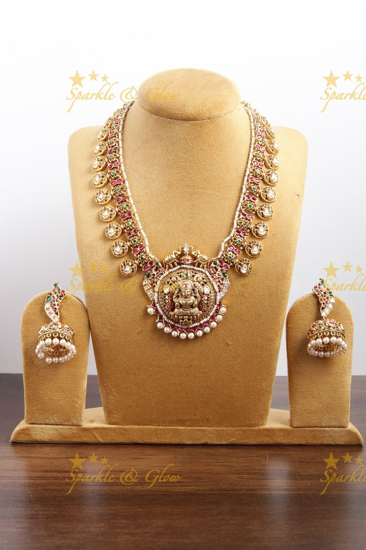 Beautiful Lakshmi jadau coin haram