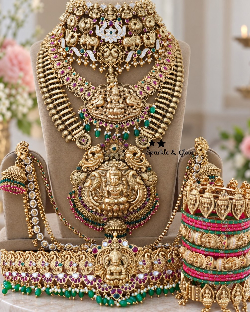 “Temple Glam That Completes Your Bridal Look! 💫”
Wedding Season Sale Get 15% discount on sitewide
Get Free Gift Above 10k
Get free Domestic shipping
above 2000/- and for international its discounted shipping

1.ID L-1171,S-4405,C-20014,EC-15303,H-7695
2.ID L-895,S-13743,C-19350,EC-12951,H-8798
3.ID L-3738,S-3737,C-3313,E-14539,EC-32198,H-15487
4.ID L-18053,S-18021,C-18021,E-12376,EC-16523,H-18053

visit website to place your order, link in the bio
www.sparkleandglow.co.in
Note: We don't take orders from an