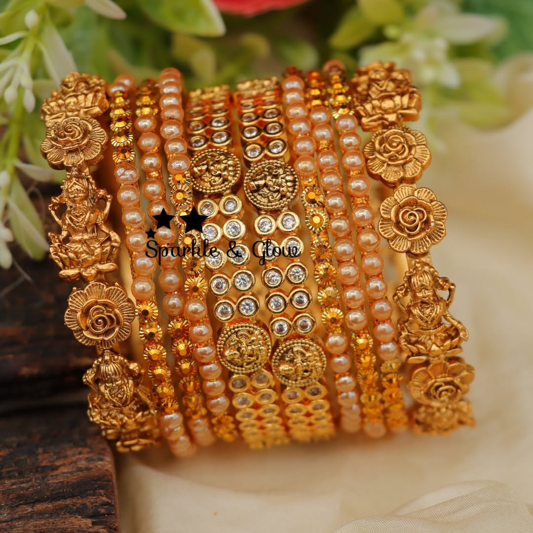 Exquisite Lakshmi Bridal Bangles | Premium Imitation Jewelry