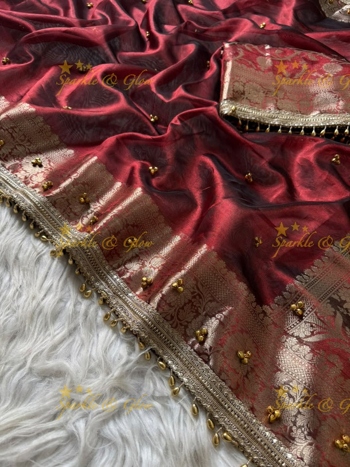 Exquisite Banarasi Ghungroo Saree for Grand Occasions