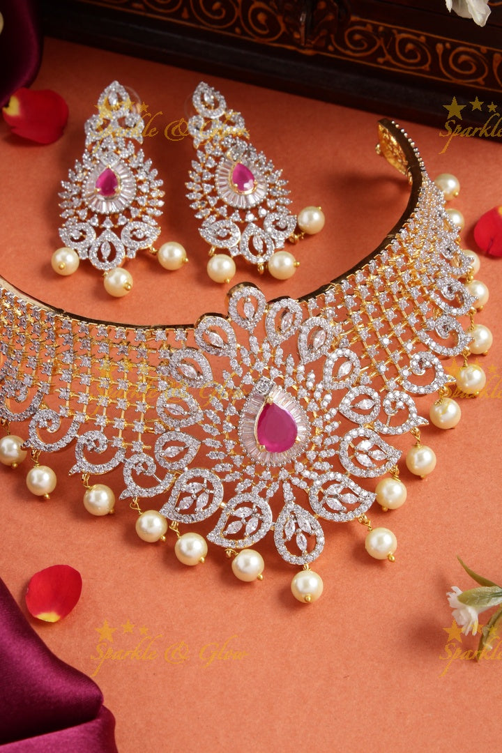Stunning AD GJ choker - Pink