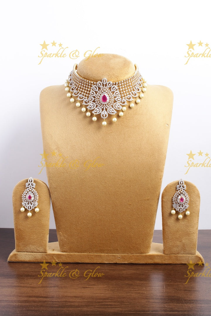 Stunning AD GJ choker - Pink