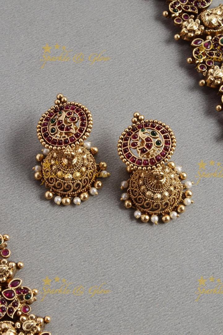 Statement gold alike mango haram with kemp stones