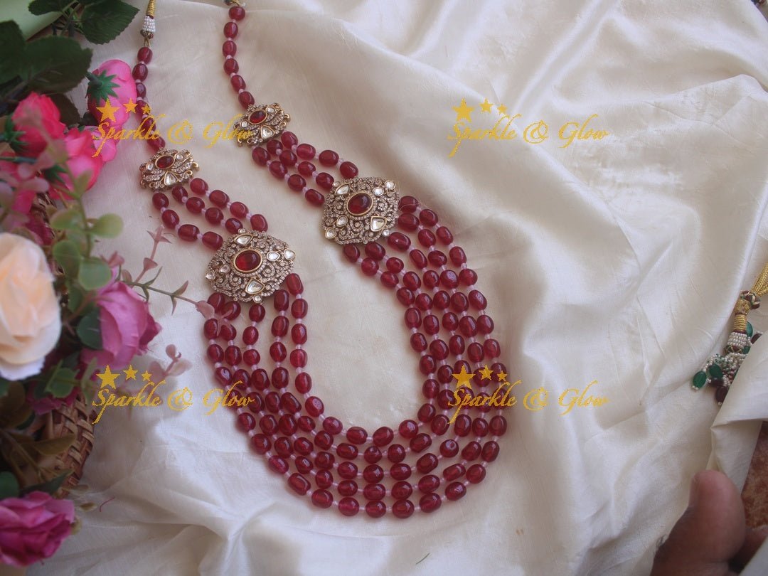 Victorian AD Statement Beded Haram - Purple - Sparkle and Glow - Lavender - Back Thread