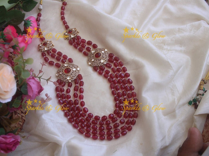 Victorian AD Statement Beded Haram - Purple - Sparkle and Glow - Lavender - Back Thread
