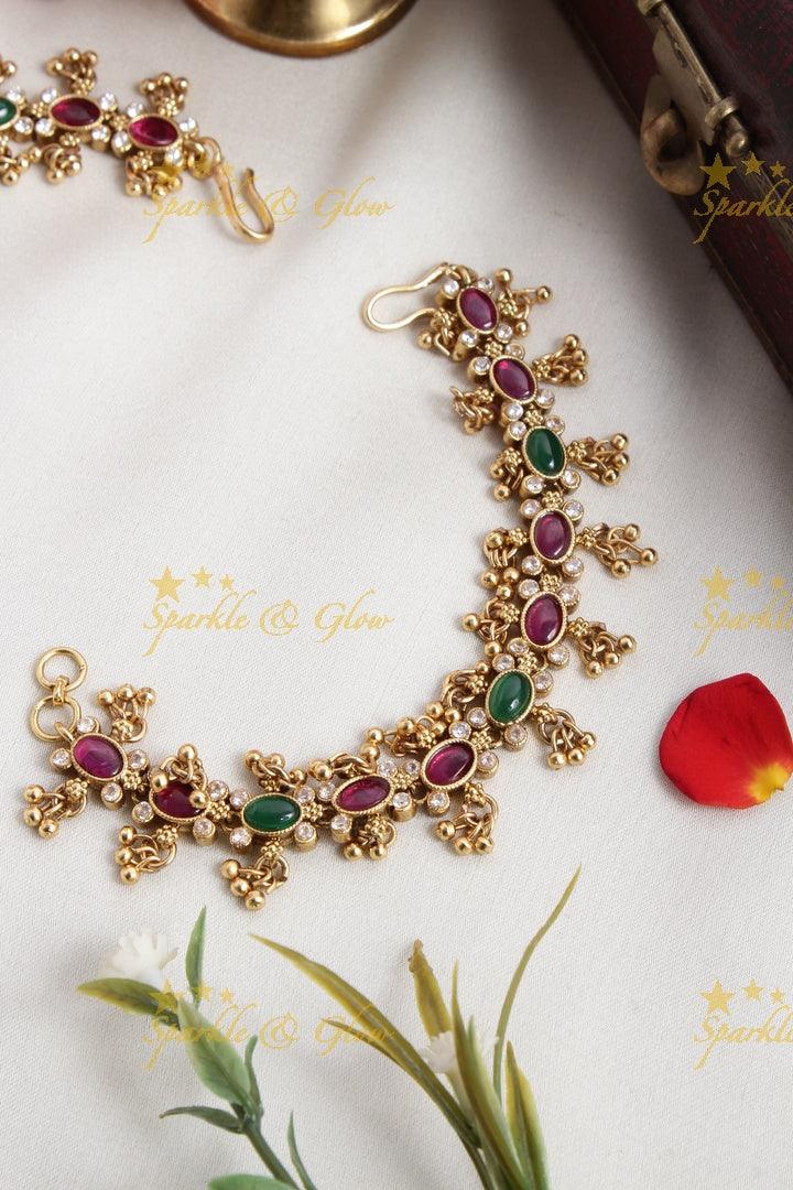 Beautiful Kemp Earchain -Multi - Sparkle and Glow