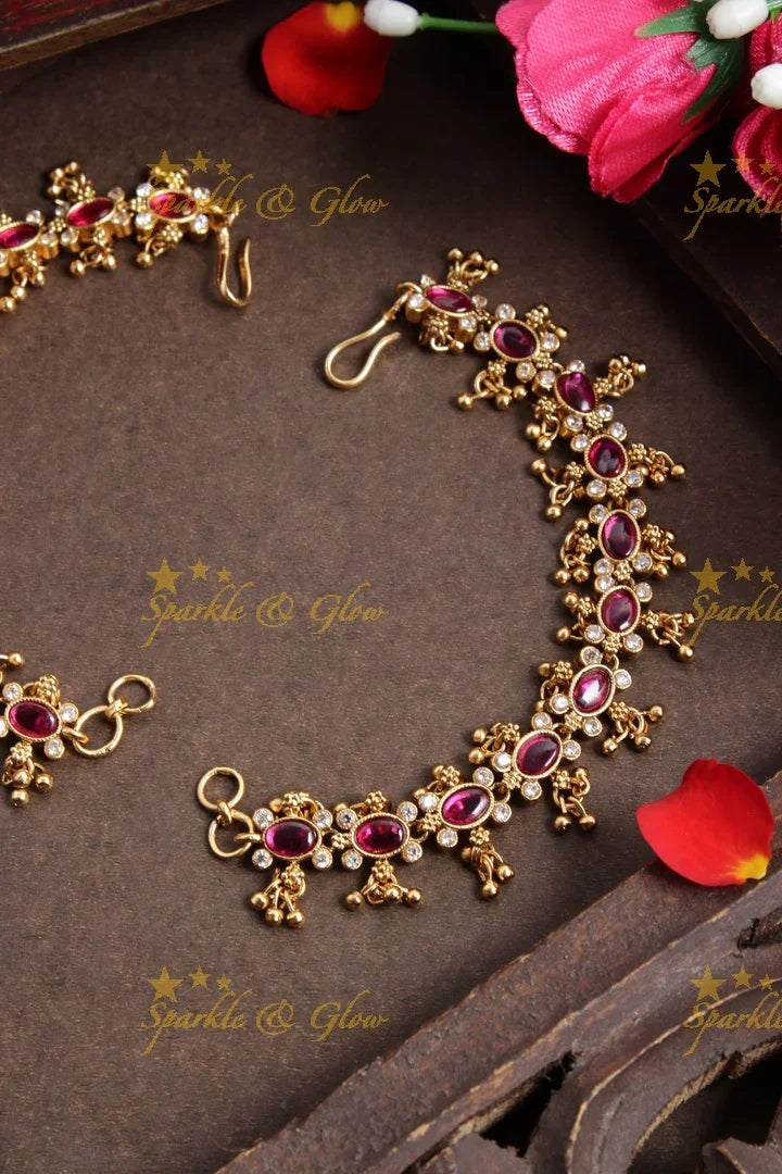 Beautiful Kemp Earchain -Multi - Sparkle and Glow