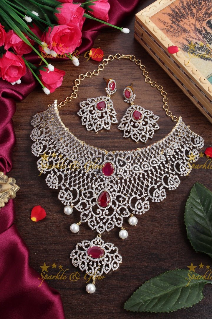 Stunning AD GJ choker - Pink - Sparkle and Glow - Pink - Back Thread