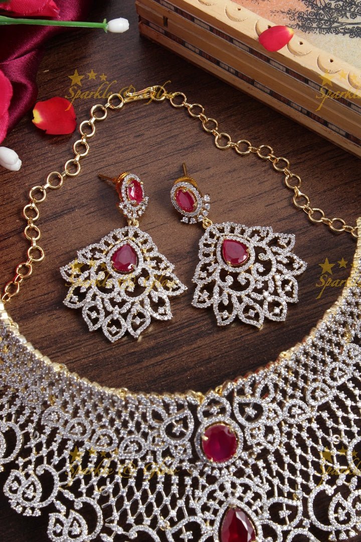 Stunning AD GJ choker - Pink - Sparkle and Glow - Pink - Back Thread