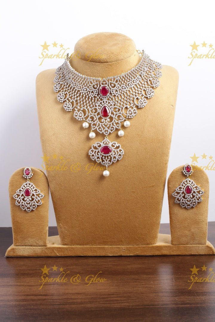 Stunning AD GJ choker - Pink - Sparkle and Glow - Pink - Back Thread