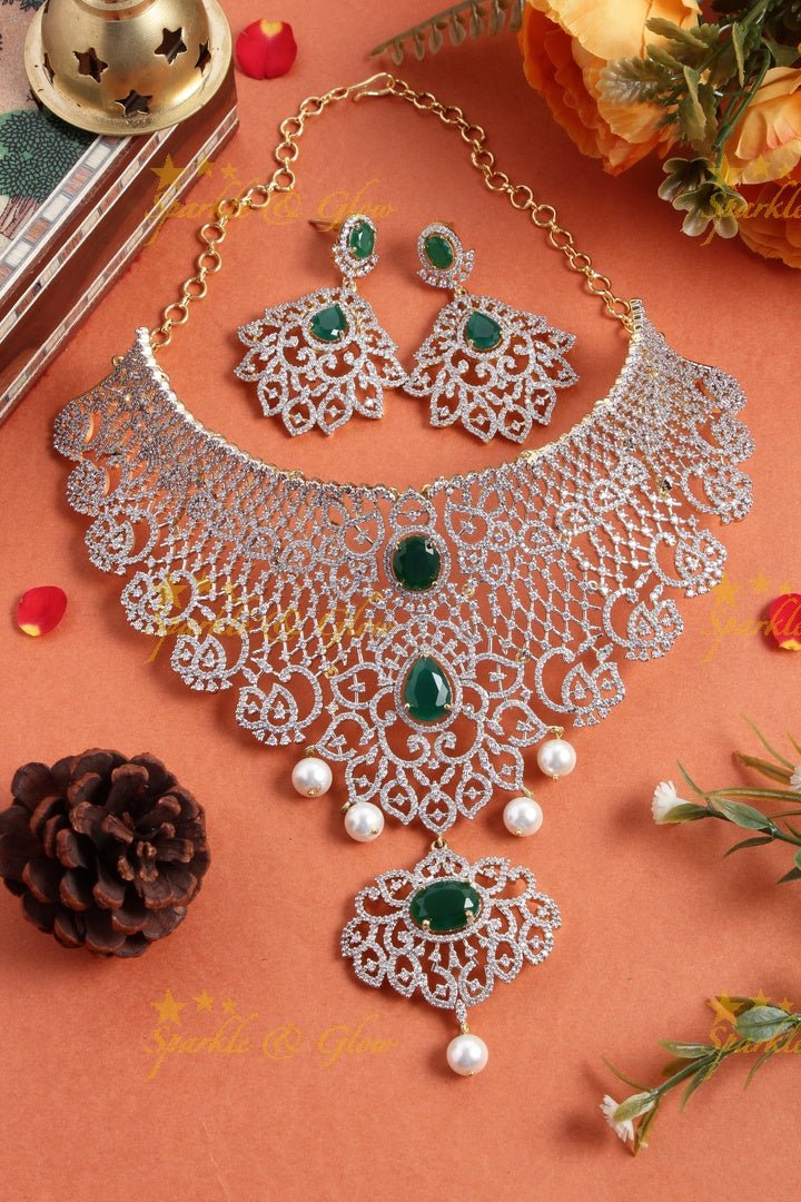 Stunning AD GJ choker - Pink - Sparkle and Glow - Green - Back Thread