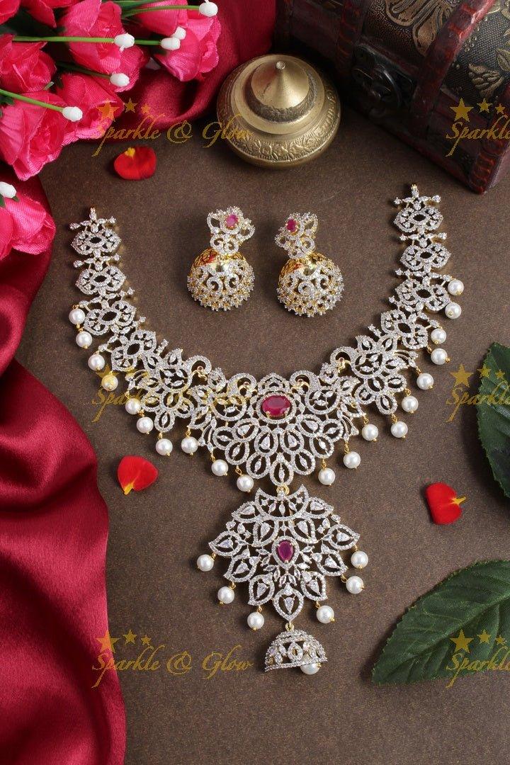 Beautiful GJ polish peacock necklace - Pink - Sparkle and Glow