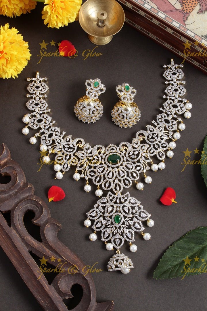 Beautiful GJ polish peacock necklace - Pink - Sparkle and Glow - Pink - Back Thread
