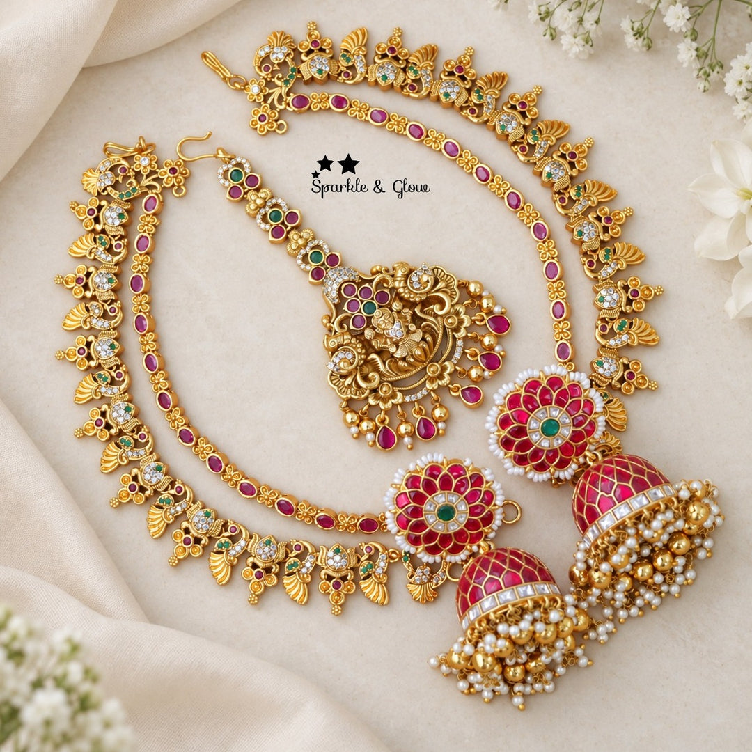 “Your bridal look isn’t complete without this trio! 👑”
Wedding Season Sale Get 15% discount on sitewide
Get Free Gift Above 10k
Get free Domestic shipping
above 2000/- and for international its discounted shipping

1.ID E-14539,EC-33330,M-25116
2.ID E-12803,EC-33322,M-16112
3.ID E-19470,EC-33333,M-7204
4.ID E-22686,EC-32641,M-25122
5.ID E-12105,EC-17174,M-29078
6.ID E-31404,EC-33323,M-7204
7.ID E-17101,EC-33332,M-16118
8.ID E-31449,EC-33327,M-12054
9.ID E-9111,EC-33331,M-29101
10.ID E-32274,EC-33334,M-2910