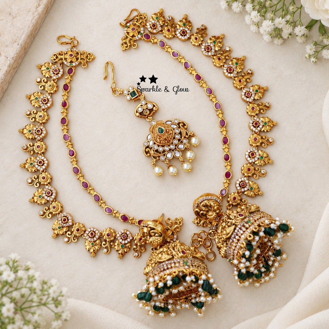 “Your bridal look isn’t complete without this trio! 👑”
Wedding Season Sale Get 15% discount on sitewide
Get Free Gift Above 10k
Get free Domestic shipping
above 2000/- and for international its discounted shipping

1.ID E-14539,EC-33330,M-25116
2.ID E-12803,EC-33322,M-16112
3.ID E-19470,EC-33333,M-7204
4.ID E-22686,EC-32641,M-25122
5.ID E-12105,EC-17174,M-29078
6.ID E-31404,EC-33323,M-7204
7.ID E-17101,EC-33332,M-16118
8.ID E-31449,EC-33327,M-12054
9.ID E-9111,EC-33331,M-29101
10.ID E-32274,EC-33334,M-2910