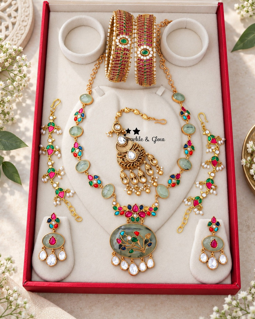 This Semi Bridal Set is made to steal the spotlight 💫
Wedding Season Sale Get 15% discount on sitewide
Get Free Gift Above 10k
Get free Domestic shipping
above 2000/- and for international its discounted shipping

1. ID S-15927, EC-21152, M-30660, B-20131
2. ID S-15917, EC-21151, M-16001, B-33014_2_4
3.ID S-15920, EC-30800, M-15998, B-33067_2_4
4. ID S-15913, EC-22379, M-23896, B-33069_2_6
5. ID S-15933, EC-21152, M-25133, B-33162
6. ID S-15922, EC- 31471, M-16040, B-16826
7.ID S-15931, EC-31472, M-23855, 