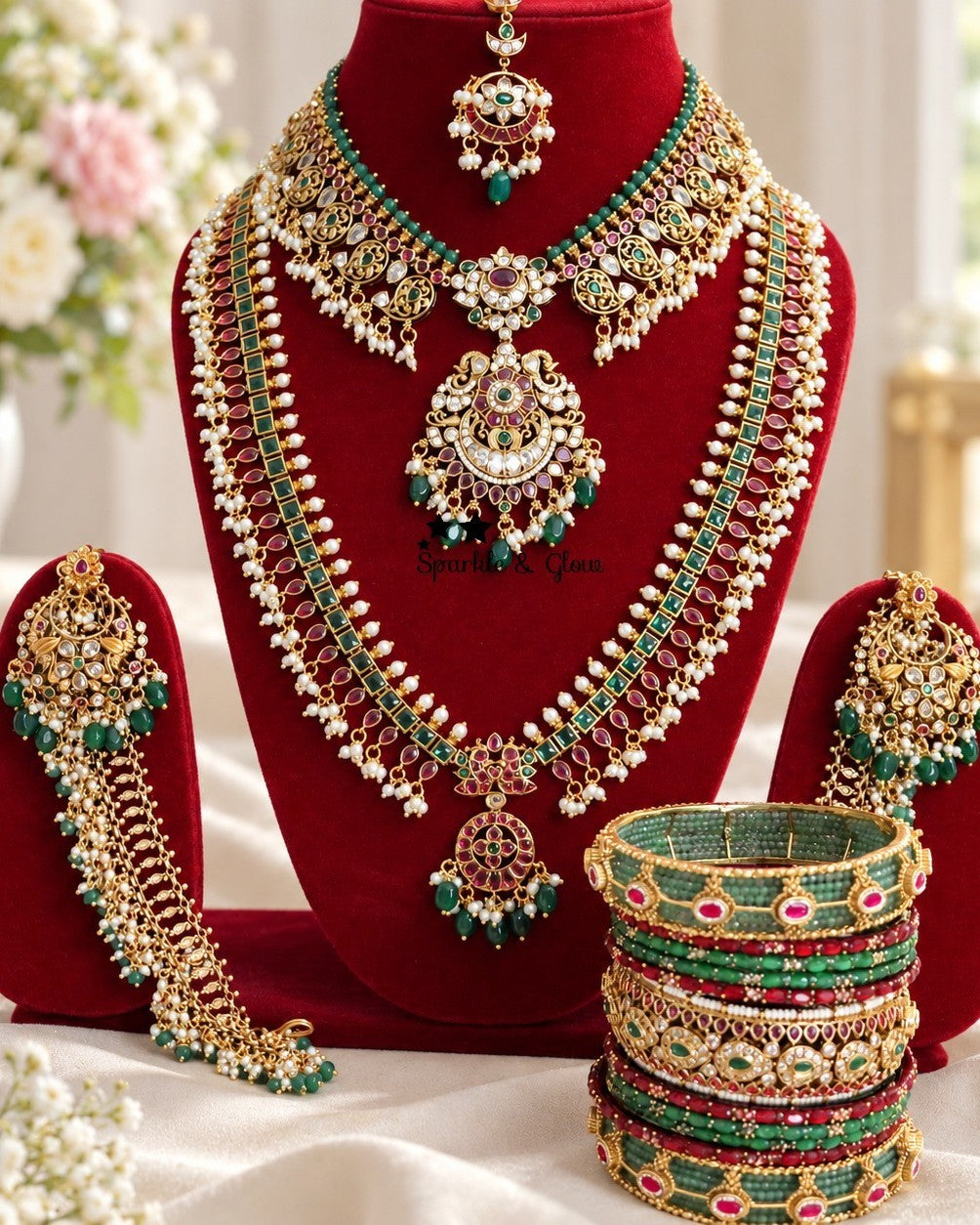 “A Jadau bridal set that makes every moment feel royal 👑✨”
Wedding Season Sale Get 15% discount on sitewide
Get Free Gift Above 10k
Get free Domestic shipping
above 2000/- and for international its discounted shipping

1.ID L-27554,S-27553,E-28238,EC-31709,M-26871
2.ID L-33477,S-33465,E-28256,EC-9534,M- 29101
3.ID L-29229,S-33476,E-28258,EC-27927,M-26870
4.ID L-33418,S-33450,E-28236,EC-25499,M-27338
5.ID L-29188,S-29187,E-28272,EC-32641,M-27333
6.ID L-33471,S-33417,E-31449,EC-33329,M-27339
7.ID L-33455,S-3